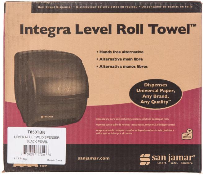 Classic Integra™ Lever Roll Towel, All Core Sizes, Black Pearl