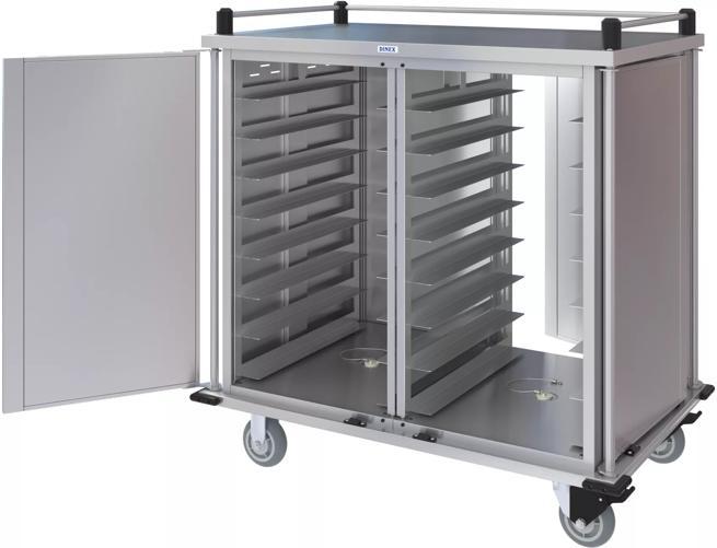 Dinex® Top Rail for Totally Quiet Compact Carts - 3 Sides (1ea) - Stainless Steel