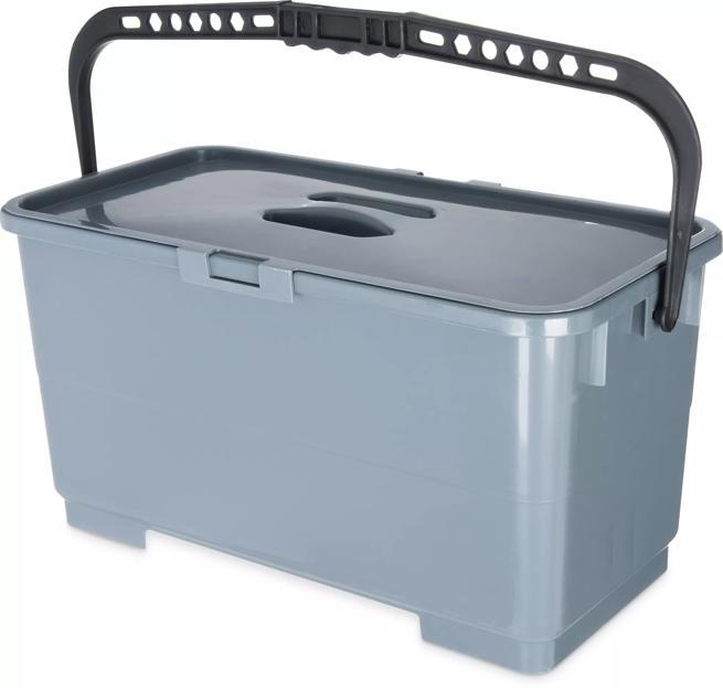 Rectangular Microfiber Squeegee Bucket 6 Gallons | CFS Brands