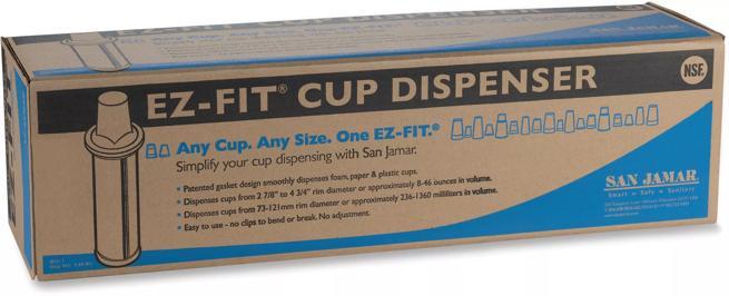 Surface-Mount EZ-Fit® Cup Dispenser 8-46oz cups - Black