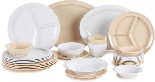 3 compartment plates melamine hot sale