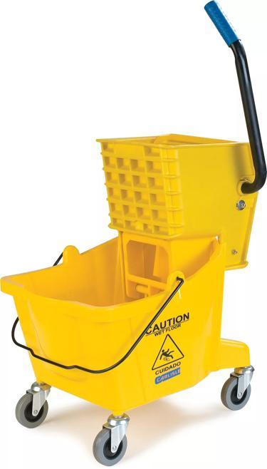 衛生日用品 RT-80010 Commercial Mop Bucket with Side-Press Wringer 26 Quart | CFS Brands