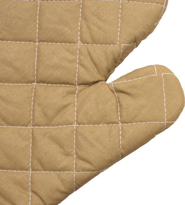 eb’s CARVING MITT STRONG BROWN/BEIGE M Bestan® Oven Mitt - 17 Inch | CFS Brands
