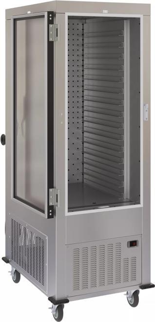 Air Curtain Refrigerator Left Hinged Clear Door - Stainless Steel