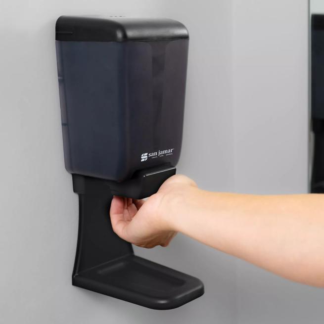 Classic Manual Liquid/Lotion Refillable Soap Dispenser, Black