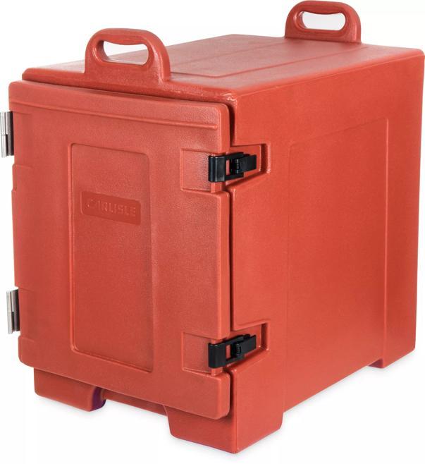 Cateraide End Loading Insulated Pan Carrier in Brick Red
