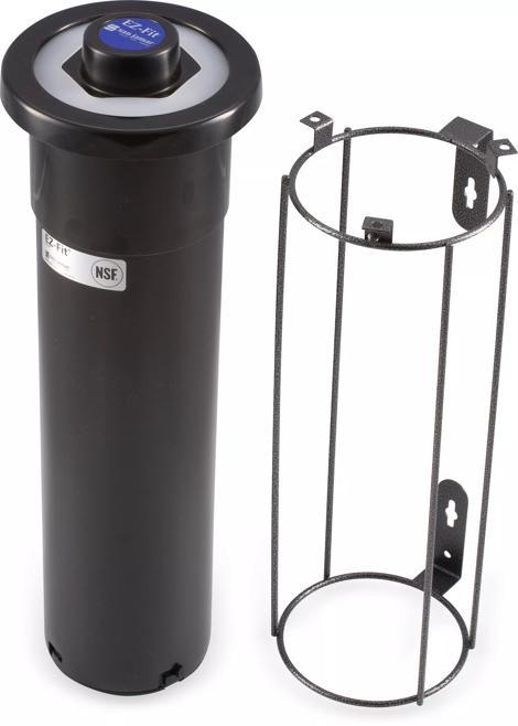 Surface-Mount EZ-Fit® Cup Dispenser 6-24oz cups - Black | CFS Brands