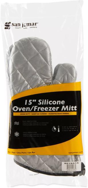 Silicone Oven/Freezer Mitt 15 in - Silver | CFS Brands