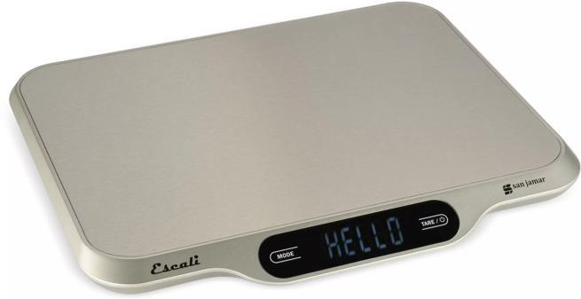 Slimline digital scale outlet
