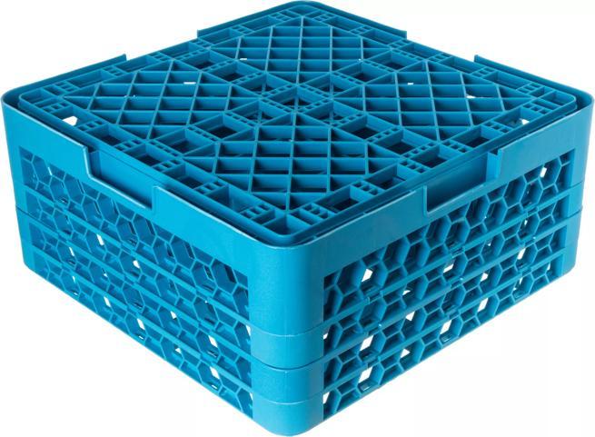 OptiClean™ 25-Compartment Divided Glass Rack with 3 Extenders 8.72