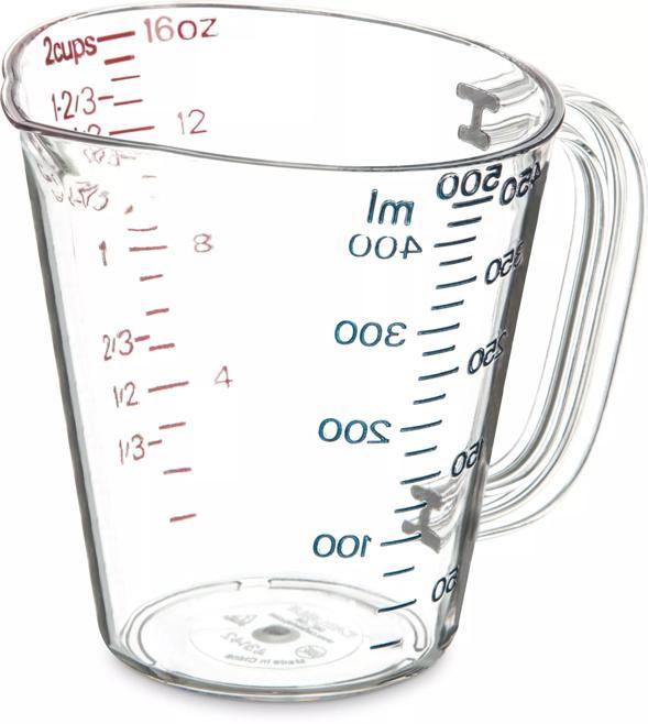 Commercial Measuring Cup, 1 pt, Clear