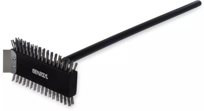 Sparta Broiler Master Grill Brush and Scraper with Handle, Metal Bristles, 30.5