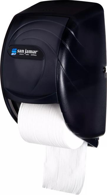 San Jamar R3500TBK 7 – 1/5,1 cm larghezza x, 12 – 3/10,2 cm altezza x 17,8 cm profondità, nero perla Duett standard Bath Tissue dispenser