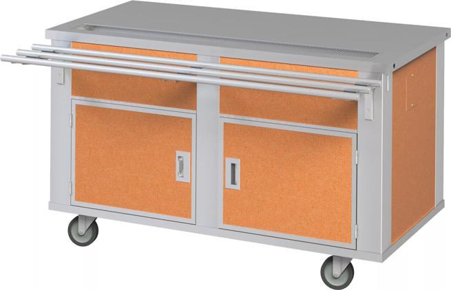 DineXpress® Beverage Counter - 5 Well 77" L x 30" W x 36" H - Stainless Steel