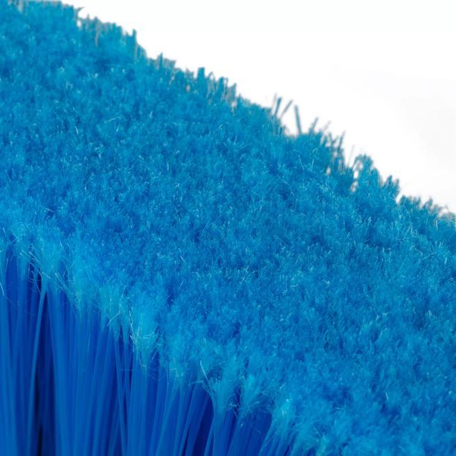 Duo-Sweep® Wide Light Industrial Lobby Broom, Flagged With Blue